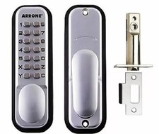 1 x Hoppe 87128205 Arrone AR/D-195MC Digital Push Button Door Key Pad Lock