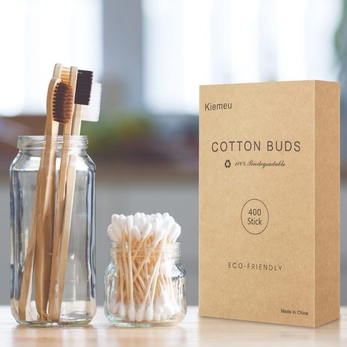 Kiemeu Bamboo Qtips Cotton Swabs With Wooden Sticks Q Tips For Ears Swabs 400... - Bild 7 von 7
