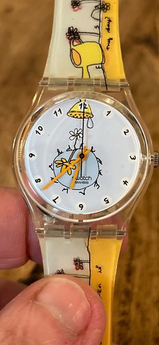 SWATCH GENT ORIGINALS - GK312 FLOWER TALK - Vintage (ha bisogno di batteria) - Foto 7 di 8