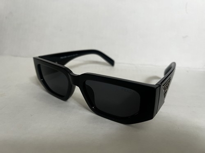 #ad Prada PR 09ZS 1AB5S0 Unisex Sunglasses Black Gray $55.00