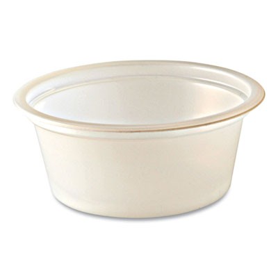 Fabrikal PC100S Portion Cups, Squat, 1 Oz, Translucent, 125/sleeve, 20