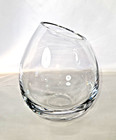 Stunning Vista Alegre Largo Bias Small Clear 30% Crystal Vase by Gerald Gulotta