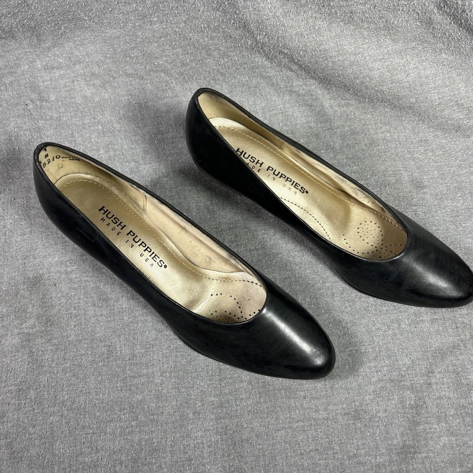 Bomba de tacón alto Hush Puppies estilo suave para mujer, negra, 7 1/2 Foto 2 de 4