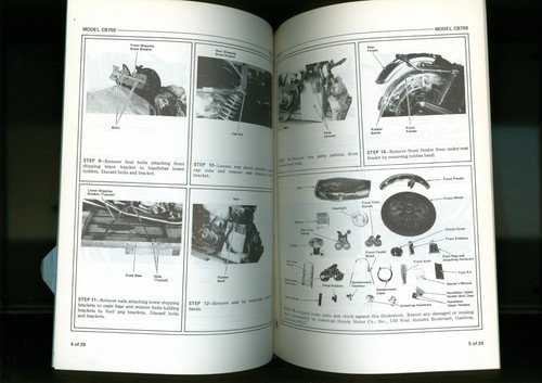 Honda CB750 K7 SOHC (77-79) Genuine Factory PDI Set-Up Manual CB 750 Four FR79 - Imagen 5 de 17