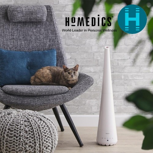 HoMEDICS TotalComfort Plus 2-in-1 Ultrasonic Cool/Warm Mist Tower Humidifier NEW - Picture 14 of 24