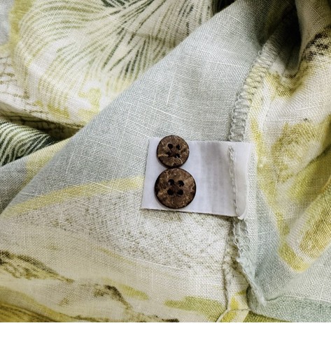 Camisa hawaiana vintage Tommy Bahama 100 % lino para hombre talla XL hibisco palma frondas - Imagen 10 de 13