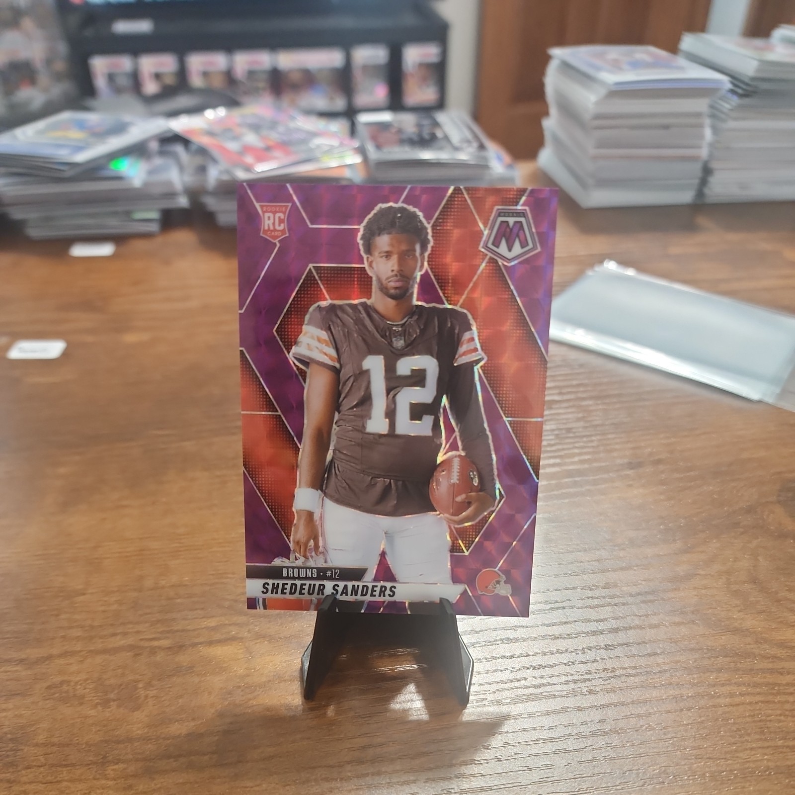  2025 Panini Mosaic Football Shedeur Sanders Purple 32 /49 Rookie Browns #290