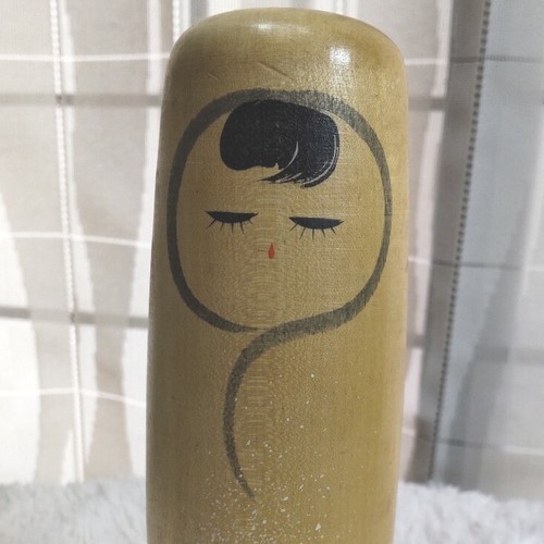 Muñeca Kokeshi creativa japonesa de colección arte popular Showa figura interior retro - Imagen 6 de 8