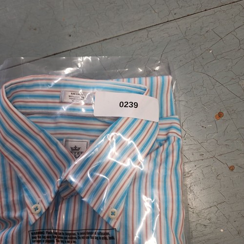 PETER MILLAR Kurzarm Button Down Hemd 100% Baumwolle gestreift mittelblau - Bild 7 von 7