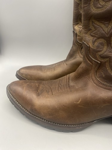 Justin Buck Bay Apache Cowboystiefel Stil 2253 Braun Leder Herren Größe 10.5EE - Bild 10 von 20