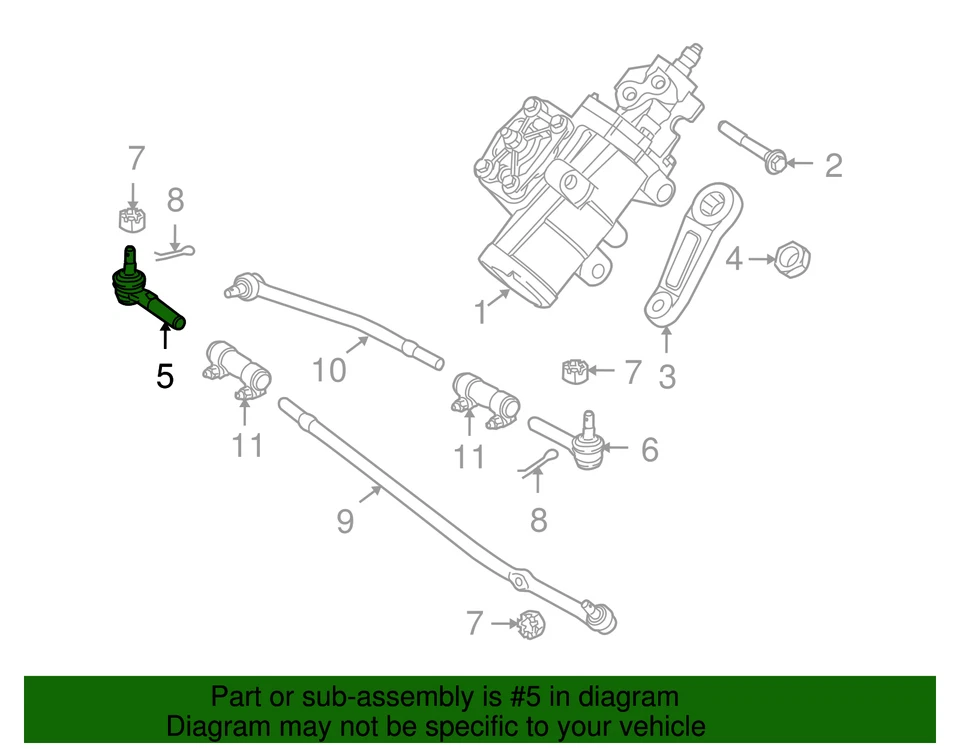 Ford 1992-2024 genuino - barra de amarre exterior 8C2Z-3A131-D Foto 2 de 4