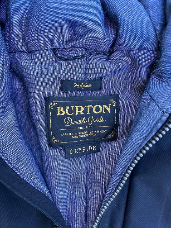 Chaqueta Burton DRYRIDE Negra Impermeable Piel Capucha Snowboard Esquí Chaqueta Para Hombres M Foto 3 de 4