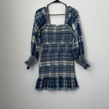 LoveShackFancy Stanley Smocked Plaid Dress New With Tags