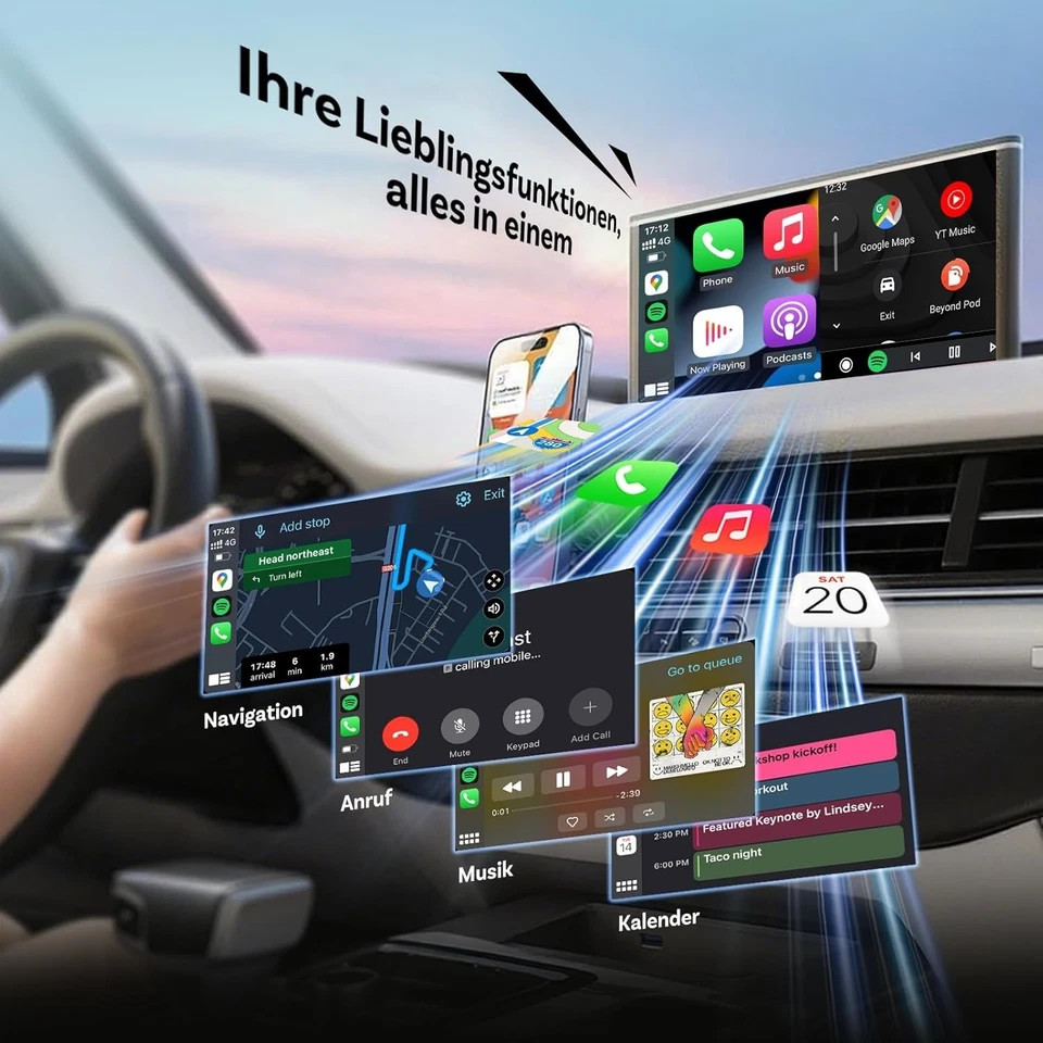 Ottocast Mini Cube 3.0 Kabelloses Apple CarPlay & Android Auto Adapter Dual-WLAN - Bild 3 von 4