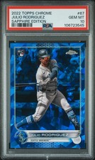2022 TOPPS CHROME SAPPHIRE ED #67 JULIO RODRIGUEZ ROOKIE RC PSA 10