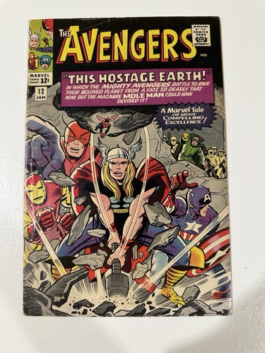 THE AVENGERS #12 Raw, Very Good Copy! 4-4.5? Marvel Comics  1965 - Picture 1 of 4
