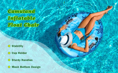 Piscina inflable playa mar tumbona flotador de agua tumbona para adulto niño - Imagen 11 de 11