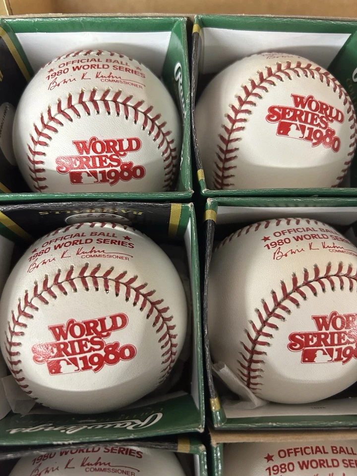 Dozen (12) 1980 Official World Series Baseball Phillies Royals ROMLB WS Schmidt - Image 4 of 4