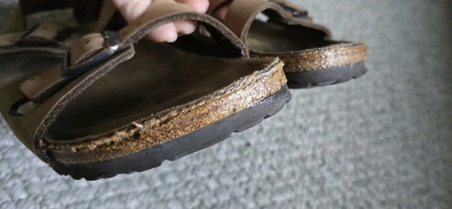Birkenstock Bali sandali con cinturino in pelle Habana marrone donna 37 6 6,5 - Foto 8 di 9