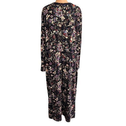 Nuevo con etiquetas Vestido Lane Bryant Mujer Floral Azul Manga Larga Acanalado Talla. 30/32 - Imagen 7 de 8