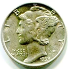 1939 Silver Mercury Dime !! Full Clear Fasces ! AU