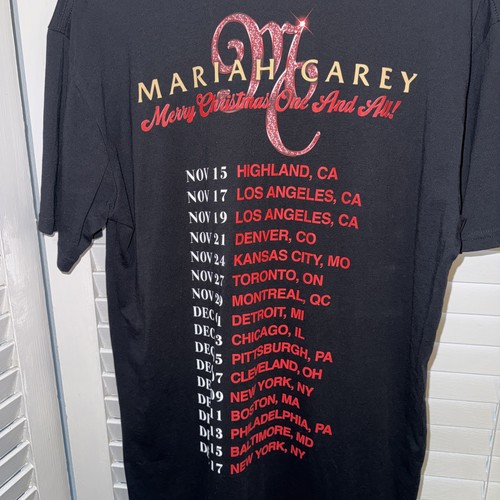 Mariah Carey Graphic T-Shirt Black Large - Picture 2 of 3