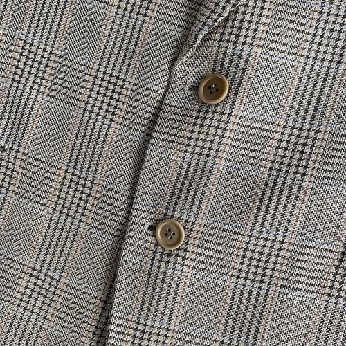Ermenegildo Zegna Mens Jacket Linen Blend Check Made in Switzerland Ch 44" READ - Picture 12 of 23