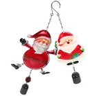 2pcs Vintage Weihnachten farbig Wind -Chime -Eisen und Glashängeleanhänger
