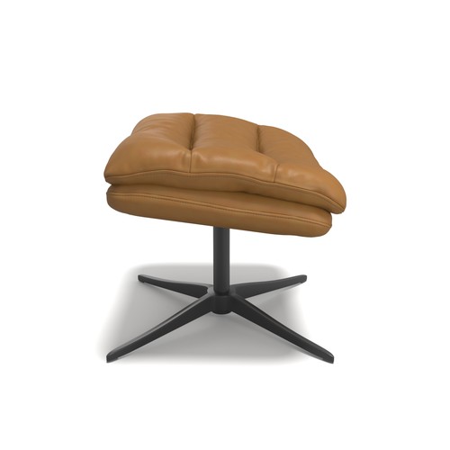 Modulax MixSit Embrace Cognac Leather High Armless Chair & Footstool RRP £1499 - Picture 11 of 14
