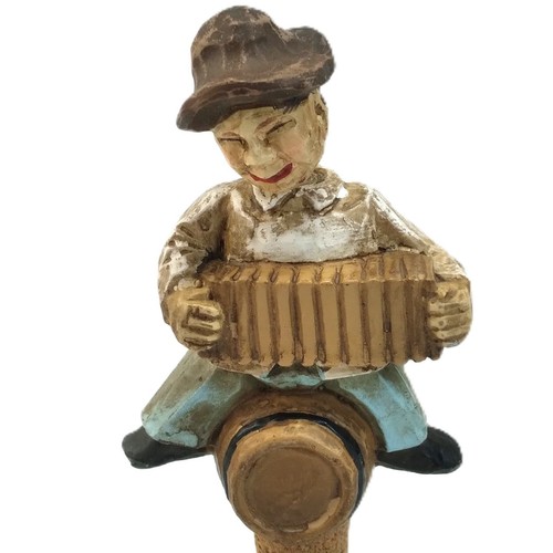 Vintage Cork Decor 1 Accordion Player 1 Drunk  & 1 Winery Worker Resin New Corks - Picture 3 of 20