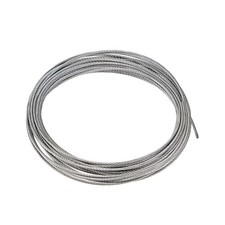 Stainless Steel Wire Rope Cable 2mm Dia. 7m 23ft Length 14 Gauge Hoist Pulley
