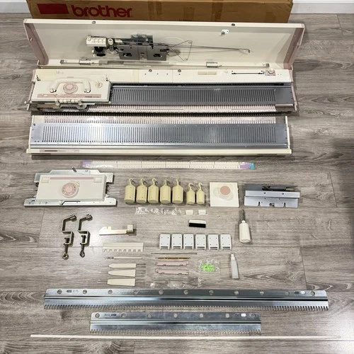 Brother KH-260 Bulky Knitting Machine with KR-260 Ribber – Complete Set