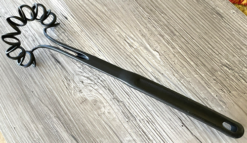 Batidor espiral de nailon negro vintage The Pampered Chef #2330 resistente al calor usado en excelente estado - Imagen 9 de 10