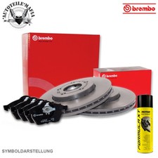 BREMBO Bremsensatz Bremsscheiben Bremsbelag + Bremsenreiniger vorne für CITROËN