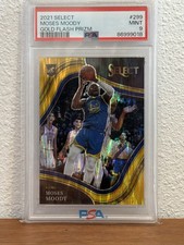 2021 Moses Moody Select Courtside Gold Flash #10/10 RC PSA 9 (Pop 3)
