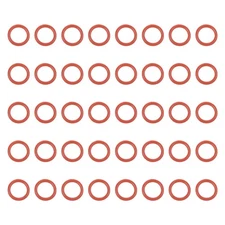 40Pcs Silicone O Rings 0.2" ID, 0.27" OD, 1/32" Width Rubber Washers Red