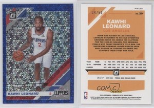 2019-20 Panini Donruss Optic Fast Break Blue Prizm /50 Kawhi Leonard #30