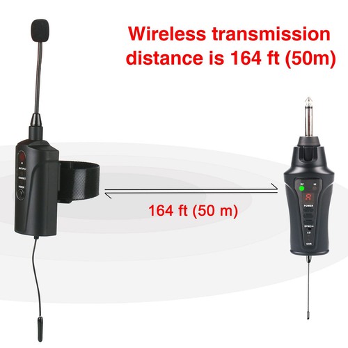 DT-5 Flute Microphone Instrument UHF Wireless Mic Micro-Gooseneck Pick Up Rec... - Picture 5 of 6