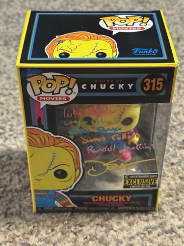 Funko: Blacklight Chucky 315 ~ Devon Sawa signiert mit allen 5 Charakternamen JSA - Bild 4 von 10