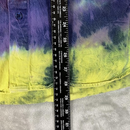 Vintage Guess By Georges Marciano Shirt Mens Large Tie Dye USA Button Up 80s - Picture 9 of 13