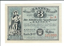 Notgeld Xanten - Miasto Xanten - 4 x 3 marki - Seria A - Wz. Wzór S-S - obraz1 -4
