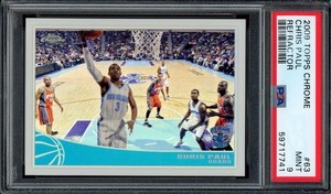 2009 Topps Chrome #63 CHRIS PAUL Refractor #/500 PSA 9 Mint
