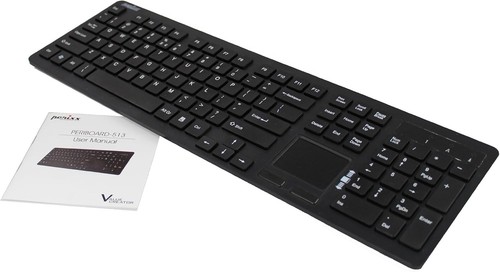 Perixx PERIBOARD-513II Wired USB Keyboard with Touchpad, Membrane Key Black - Picture 7 of 8