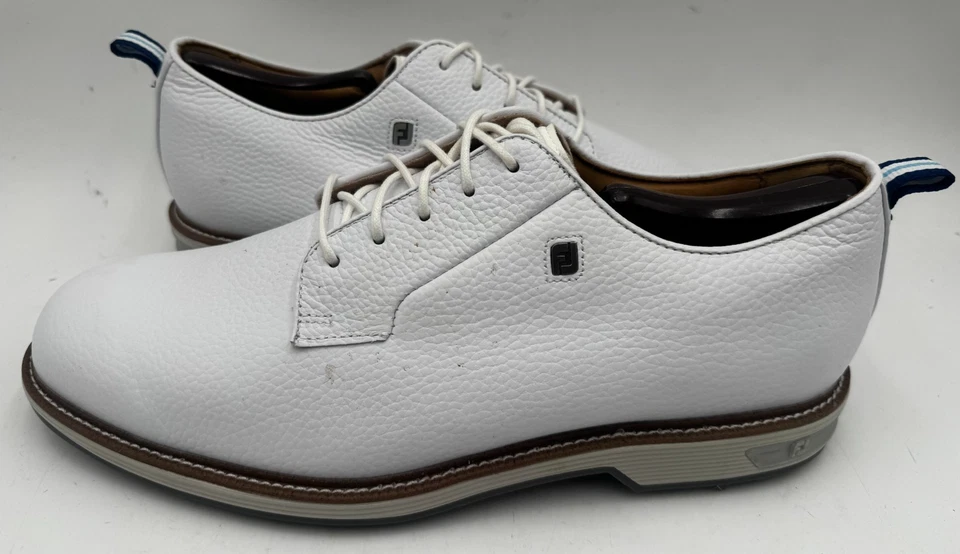 FootJoy Premiere Series Men's Sneaker 11 White Leather Spikeless Golf Shoes - Image 2 of 4