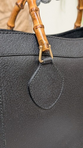 Gucci Black Leather Large Diana Top Handle Bag with Bamboo Handles - Picture 7 of 20
