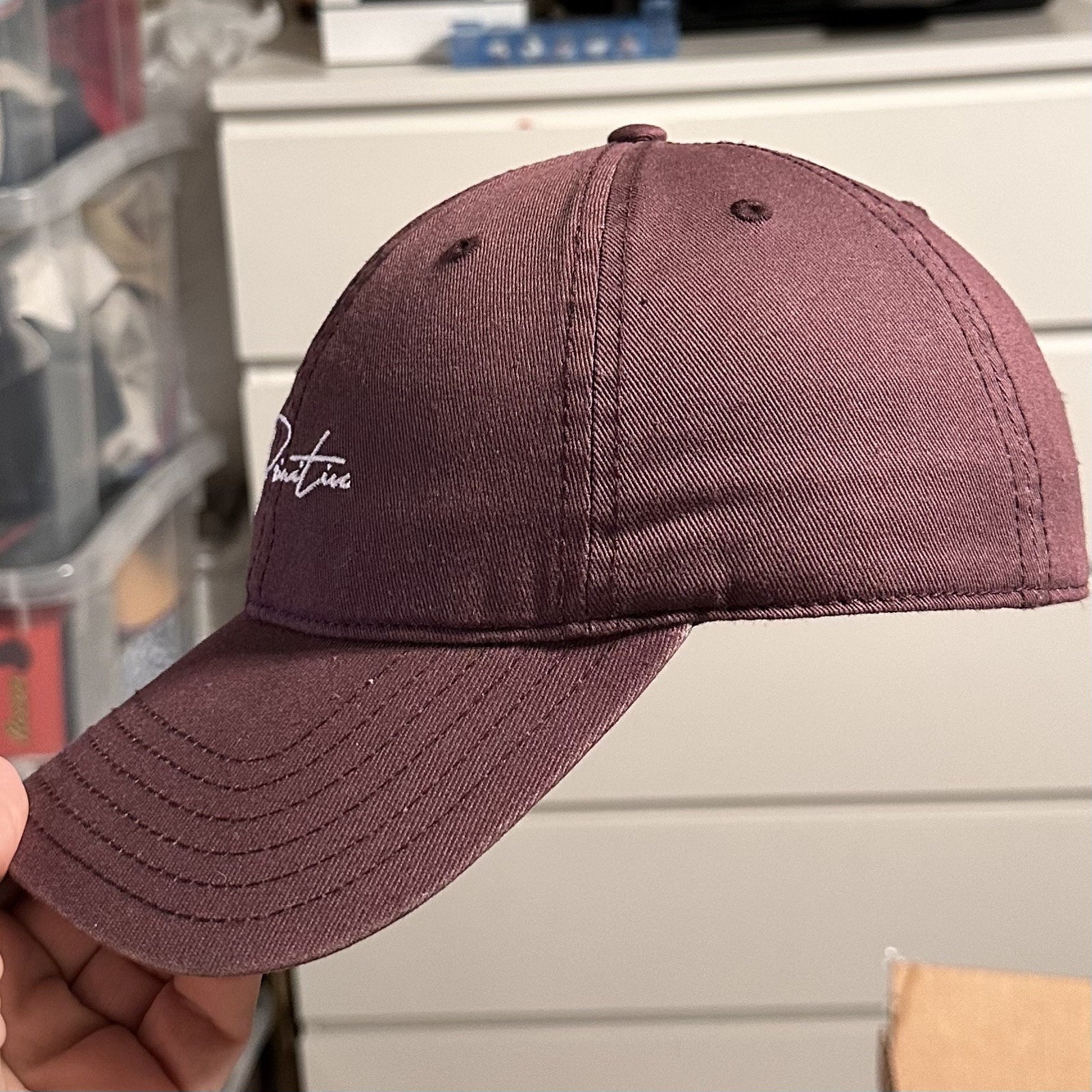 PRIMITIVE Script Men’s Baseball Cap Maroon Strapb… - image 2