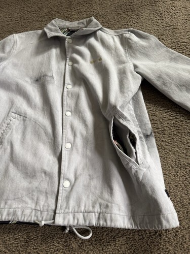 HUF x Penthouse Men’s Jacket Size Medium Snap Button Coach Denim Work Tie Dye - Picture 9 of 9