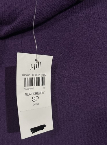 J Jill Majestic Funnel Neck Knit Sweater Oversized Women's Petite Small Purple - Picture 3 of 8