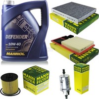 Motor-ÖL 5L Mannol Defender 10W-40 +MANN-FILTER Filterpaket FüR Skoda Roomster