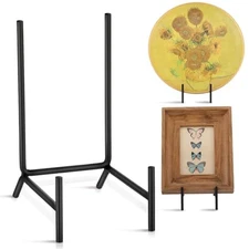 2 Pcs Plate Holder Easel Display Stand - Metal Iron Picture Frame 6 Inches